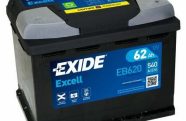 EXIDE EXCELL EB620 12V 62Ah 540A(EN) 242x175x190 0/1 EAN3661024034531