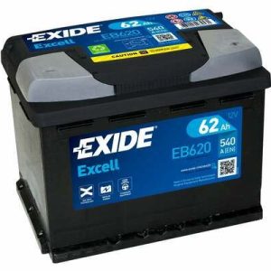 EXIDE EXCELL EB620 12V 62Ah 540A(EN) 242x175x190 0/1 EAN3661024034531
