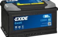 EXIDE EXCELL EB802 12V 80Ah 800A(EN) 315x175x175 0/1 EAN3661024034654