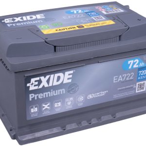 EXIDE PREMIUM EA722 12V 72Ah 720A(EN) 278x175x175 0/1 EAN3661024034289