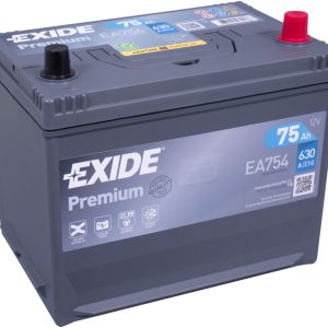 EXIDE Premium EA754 12V 75Ah  630A(EN) 270x173x222 0/1 EAN3661024034166