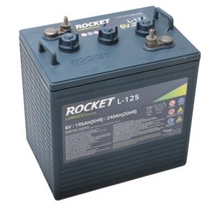 ROCKET Deep Cycle L-125  6V; 195Ah (c5); 240Ah (c20), 259x179x278, POL EHPT