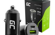 Green Cell automašīnas lādētājs 38 W GC PowerRide Nano38 ar USB-C USB-A barošanas padevi un Ultra Ch