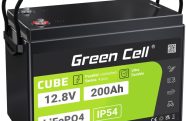 Dziļās izlādes akumulators  Green Cell CUBE LiFePO4 200Ah 12,8V 2000Wh, 350x195x250
